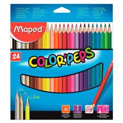 Lapis de cor maped color peps triangular com 24 cores