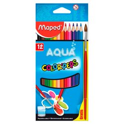 Lapis de cor maped aquarelavel triangular com 12 cores