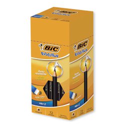 Lapis preto bic evolution pt hb sextavado/sb - com 72