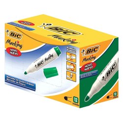 Marcador para quadro branco bic recarregavel verde