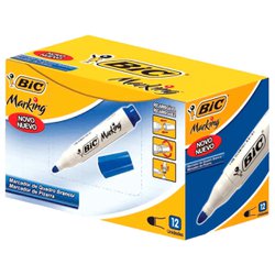 Marcador para quadro branco bic recarregavel azul