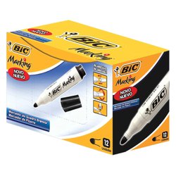 Marcador para quadro branco bic recarregavel preto