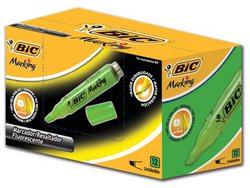 Marca texto bic marking verde com 12