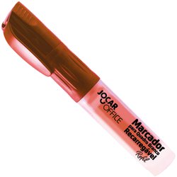 Marcador para quadro branco jocar vermelho recarregavel com 10