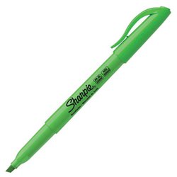 Marca texto paper mate sharpie verde com 12