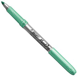 Marcador permanente bic metalico 1.1mm verde cana com 10