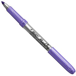 Marcador permanente bic metalico 1.1mm violeta com 10