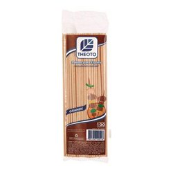 Espeto para churrasco de madeira theoto bambu 25cmx4,0 c/50
