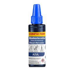 Tinta para marcador permanente compactor azul 30ml com 12