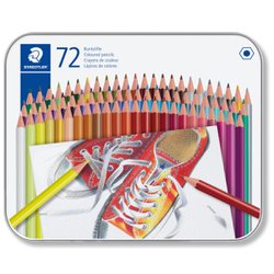 Lapis de cor staedtler lata sextavado com 72 cores