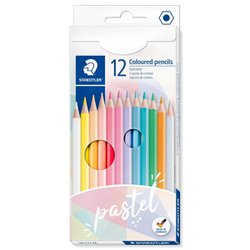 Lapis de cor staedtler pastel sextavado com 12 cores