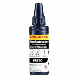 Tinta para marcador permanente compactor preto 30ml