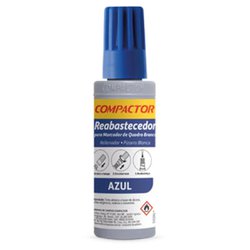 Tinta para marcador quadro branco compactor 30ml azul com 12