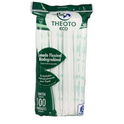 Canudo theoto biodegradavel flexivel com 100