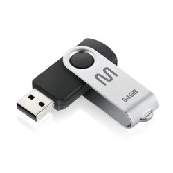 Pen drive multilaser twist - 64gb preto pd590