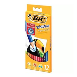 Lapis de cor bic evolution sextavado com 12 cores