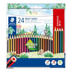 Lapis de cor staedtler noris club sextavado com 20 cores + 4