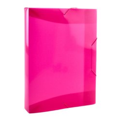 Pasta pvc com elastico plascony oficio 5cm rosa - a50b