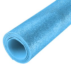 Placa de eva com glitter brw 40x60cm - azul claro