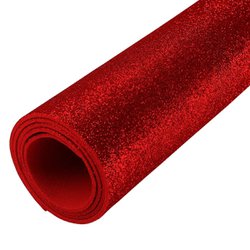 Placa de eva com glitter brw 40x60cm - vermelho