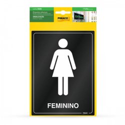 Etiqueta pimaco para sinalizacao com 1 – banheiro feminino