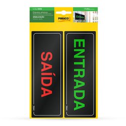 Etiqueta pimaco para sinalizacao com 1 - entrada e saida
