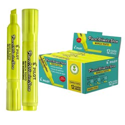 Marca texto pilot atomico neon amarelo com 12