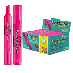 Marca texto pilot atomico neon rosa com 12