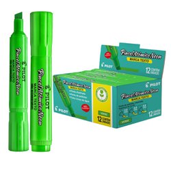 Marca texto pilot atomico neon verde com 12