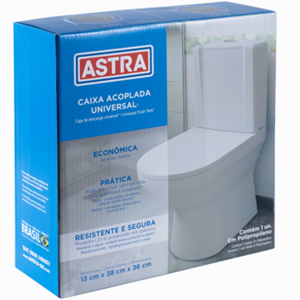 Caixa Acoplada Universal Astra Branca 6l Cau2 Br1 Br 3382