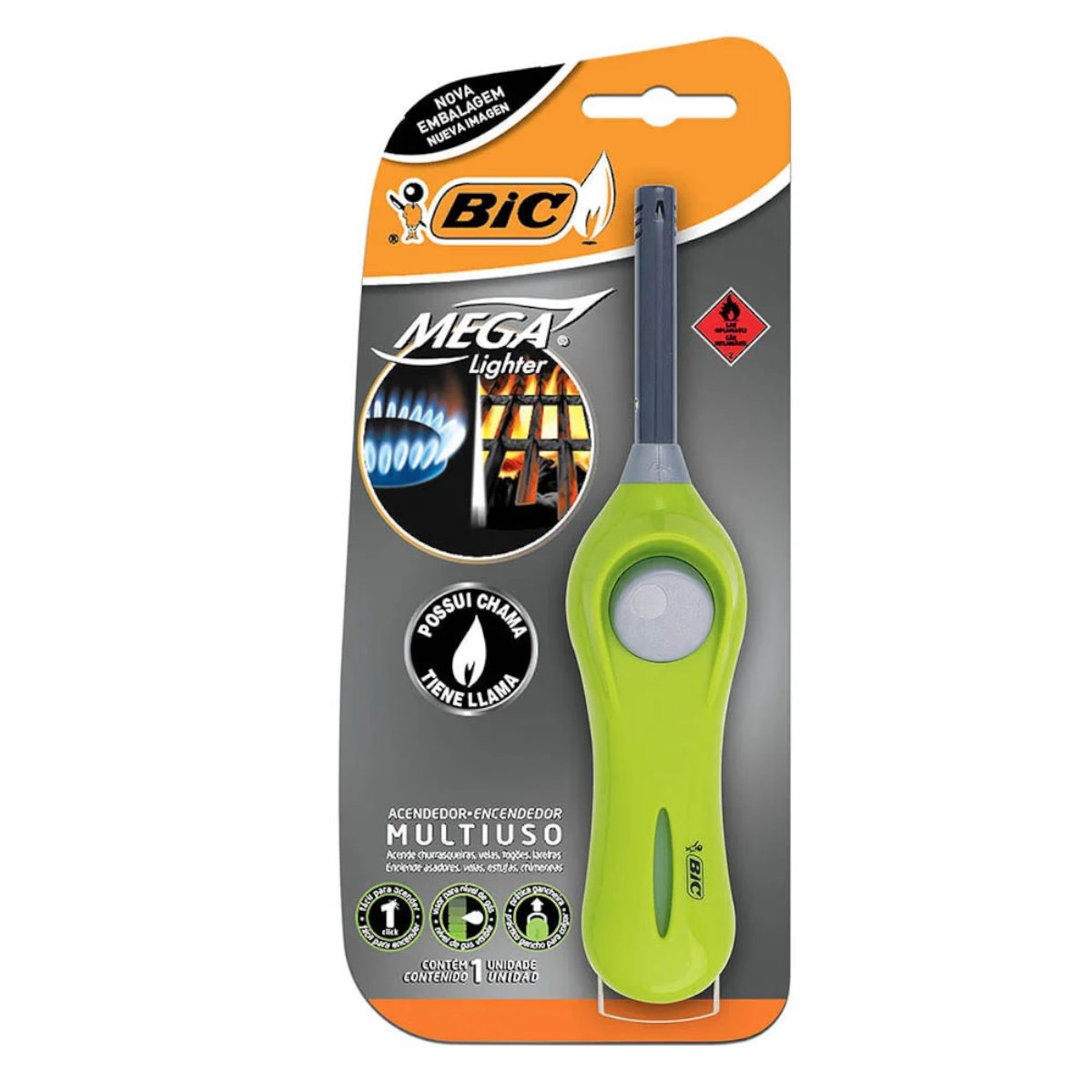 Acendedor multiuso bic mega lighter 