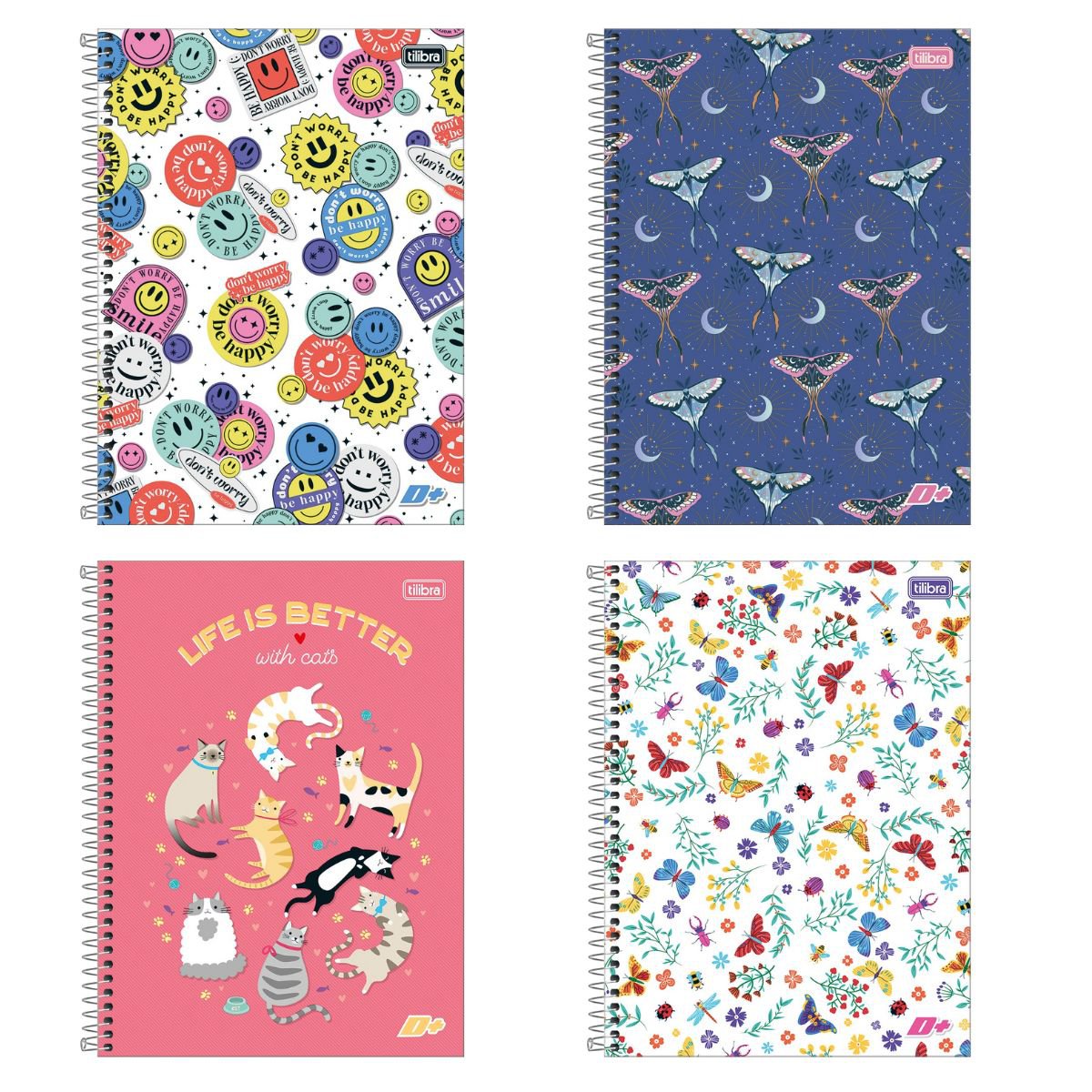 Caderno Cd Tilibra Mais Feminino 20x1 400fls C2 139360 Br 8545